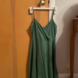 Green v neck target dress